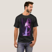 Violet Wasserfall Männer schwarzer T - Shirt (Vorne ganz)