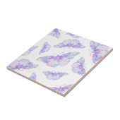 Violet Watercolor Butterfly Pattern Fliese (Seite)