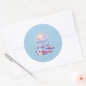 violet watercolor creative beach runder aufkleber (Umschlag)