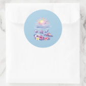 violet watercolor creative beach runder aufkleber (Tasche)