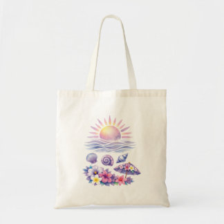 violet watercolor creative beach tragetasche