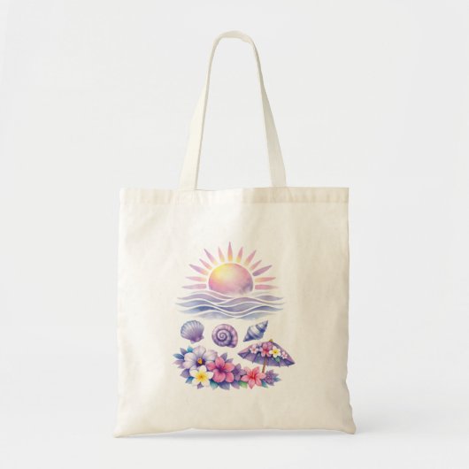 violet watercolor creative beach tragetasche (Vorne)