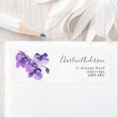 Violet Watercolor Orchid Personalisiert (Insitu)