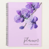 Violet Watercolor Orchideen Planer (Vorderseite)