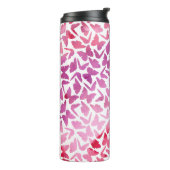 Violet Watercolor-Schmetterlinge-Muster Thermosbecher (Nach links gedreht)