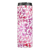 Violet Watercolor-Schmetterlinge-Muster Thermosbecher (Rückseite)