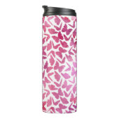 Violet Watercolor-Schmetterlinge-Muster Thermosbecher (Nach rechts gedreht)