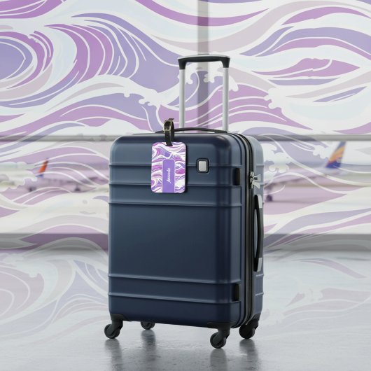 Violet Wave Pattern Gepäckanhänger
