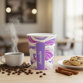 Violet Wave Pattern Pappbecher