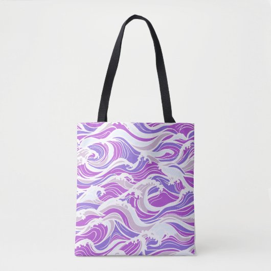 Violet Wave Pattern Tasche (Vorderseite)
