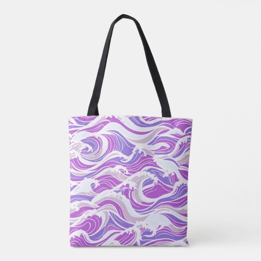 Violet Wave Pattern Tasche (Rückseite)