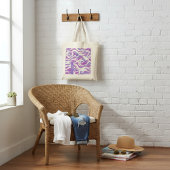 Violet Wave Pattern Tragetasche