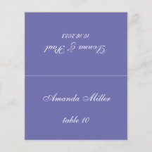 Violet Wedding-Platzkarte mit Druckgastnamen