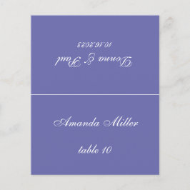 Violet Wedding-Platzkarte mit Druckgastnamen