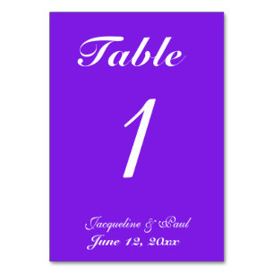Violet Wedding Tischnummer