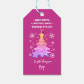 Violet Weihnachtskeks Snowflake Promo QR Code Geschenkanhänger (Vorderseite)