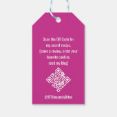 Violet Weihnachtskeks Snowflake Promo QR Code Geschenkanhänger (Rückseite)