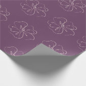 Violet Weiße Flora Geschenkpapier (Ecke)