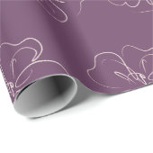Violet Weiße Flora Geschenkpapier (Rolleneckpunkt)