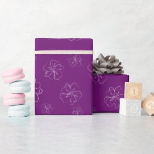 Violet Weiße Flora Geschenkpapier