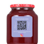 Violet, weißer Firmenname qr Codeinstagramm Quadratischer Aufkleber