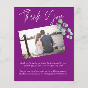 VIOLET White EUCALYPTUS Hochzeit mit geringem Budg Flyer