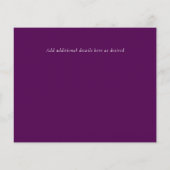 VIOLET White EUCALYPTUS Hochzeit mit geringem Budg Flyer (Hinten)
