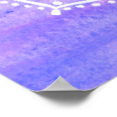 Violet White Mandala Poster (Ecke)