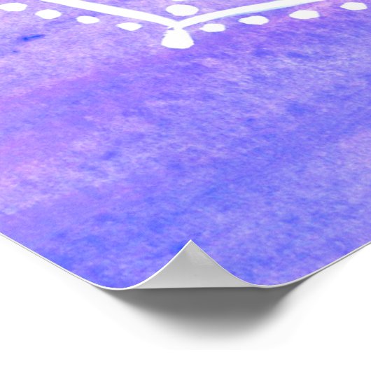 Violet White Mandala Poster (Ecke)