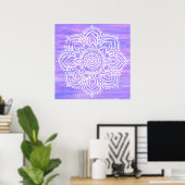 Violet White Mandala Poster (Heimbüro)