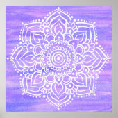 Violet White Mandala Poster (Vorne)
