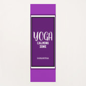 Violet White Yoga Calming Zone Yogamatte (Vorderseite)