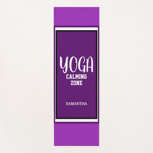 Violet White Yoga Calming Zone Yogamatte (Vorderseite)