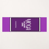 Violet White Yoga Calming Zone Yogamatte (Vorderseite (Horizontal))