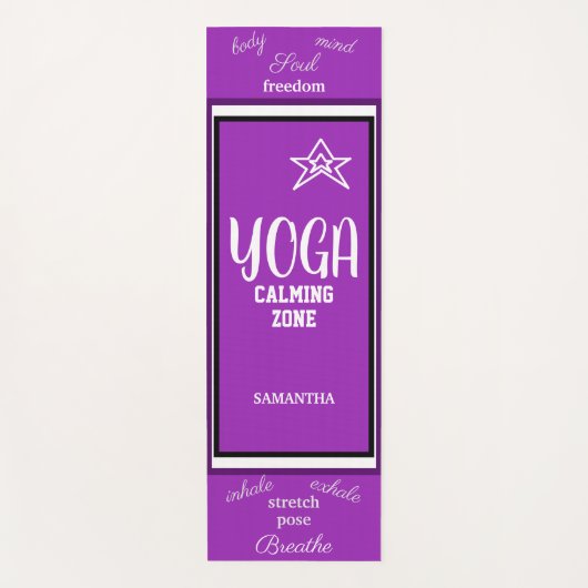 Violet White Yogamatte (Vorderseite)