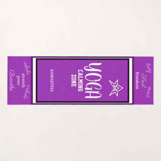 Violet White Yogamatte (Vorderseite (Horizontal))