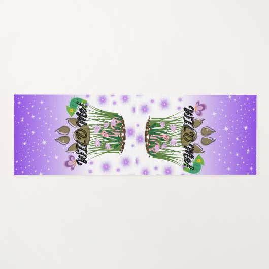 Violet Wild Me Yogamatte (Vorderseite (Horizontal))