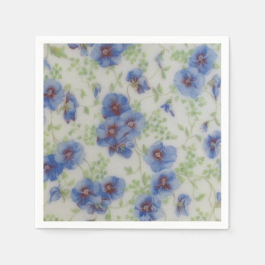 Violet Wildblume Cocktail Napkin Serviette (Vorderseite)