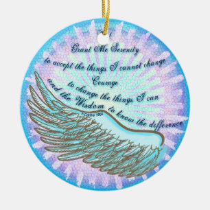 Violet Wing Serenity Keramik Ornament