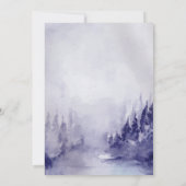 Violet Winter Landscape Snow Save The Date (Rückseite)