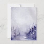 Violet Winter Landschaft Schnee Probe Abendessen Einladung (Rückseite)