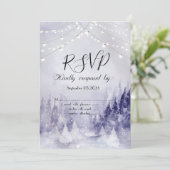 Violet Winter Landschaft Schnee UAWG Einladung (Stehend Vorderseite)
