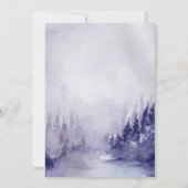 Violet Winter Landschaft Schneeflocken Save the Da Date (Rückseite)