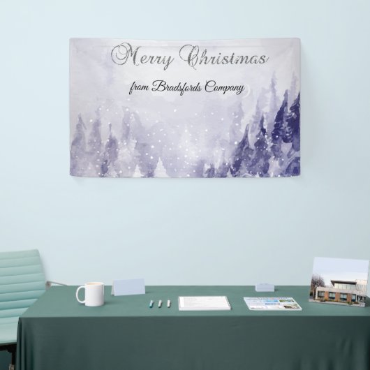 Violet Winter Landschaftsschnee Banner (Messeveranstaltung)