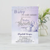 Violet Winter Landschaftswald Einladung (Stehend Vorderseite)