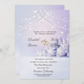 Violet Winter Landschaftswald-String Lichter Einladung (Vorne/Hinten)