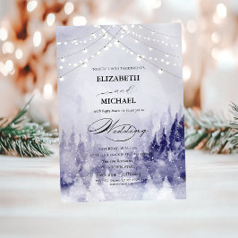 Violet Winter Landsnow Script Einladung