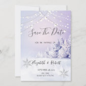 Violet Winterwaldlichter Save the Date (Vorderseite)