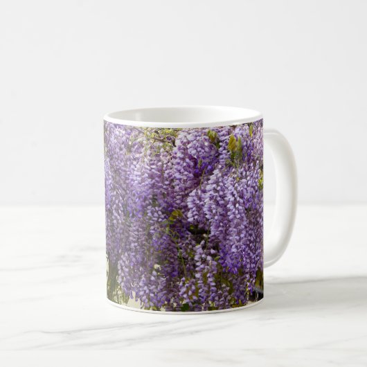 Violet Wisteria Blume Kaffeetasse (VorderseiteRechts)