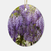 Violet Wisteria Blume Keramik Ornament (Links)